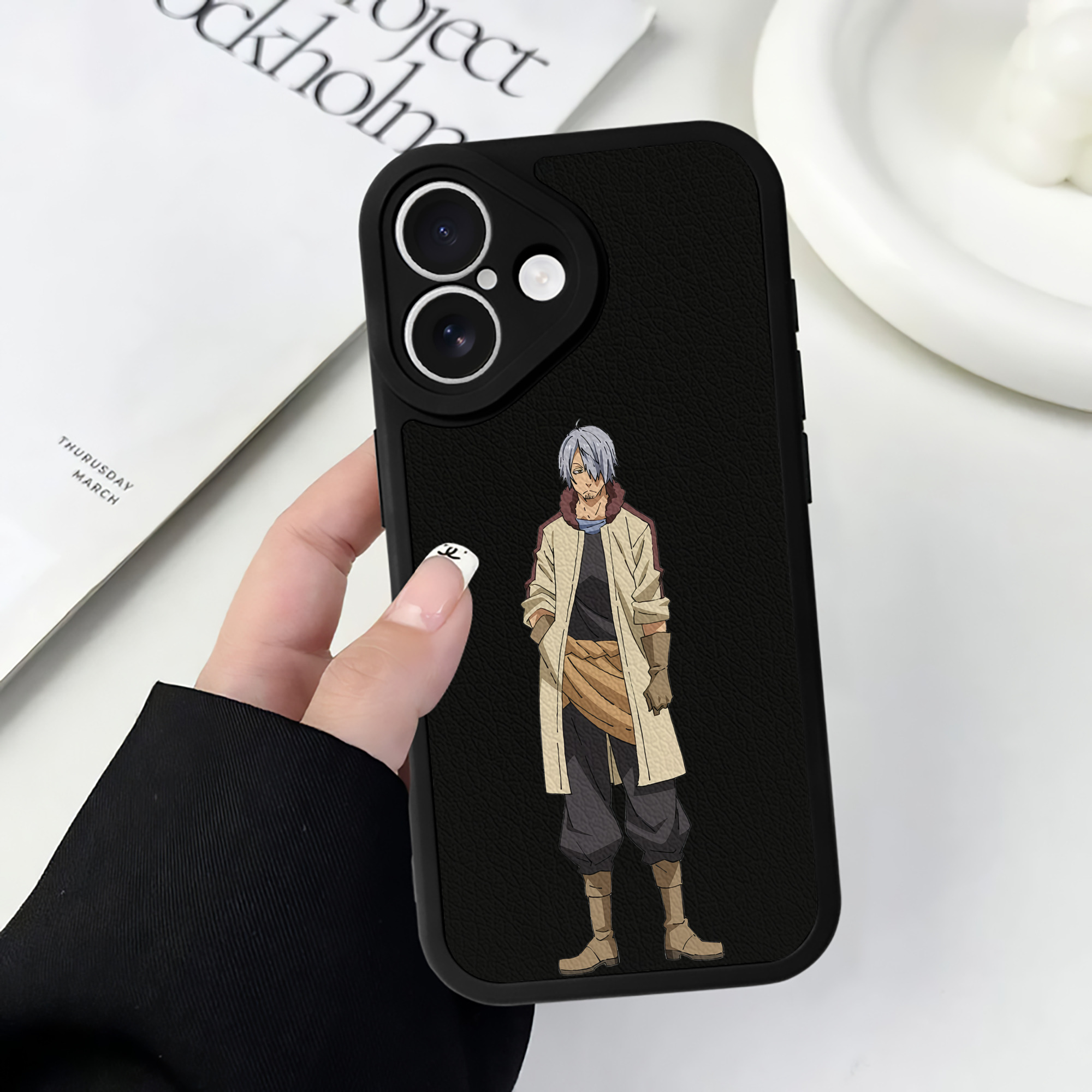 （画像用） 転スラ Regarding Reincarnated to Slime 【iPhone 16シリーズ対応】シリコンスマホケース（レザー調） 材質：シリコン